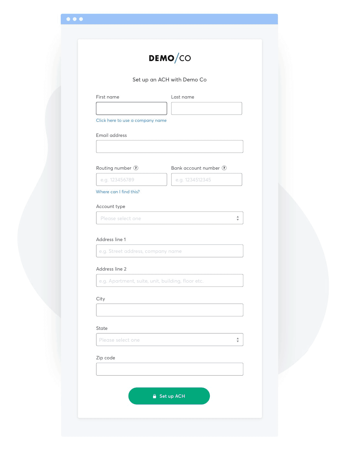 GoCardless signup screens - image provided by GoCardless