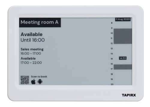 Tapirx room display integration with Nexudus