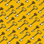 keys on a yellow background