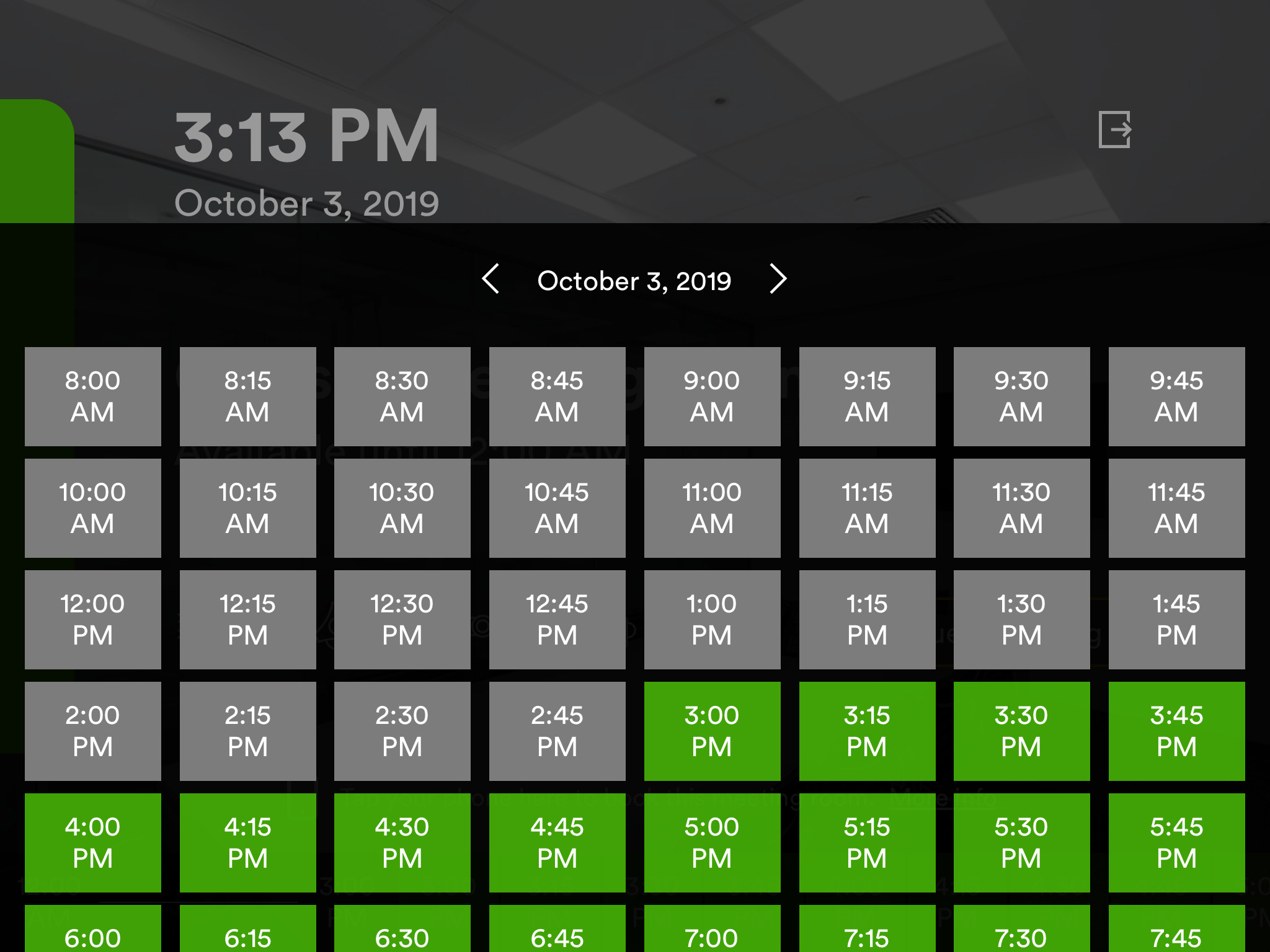 NexBoard Booking a meeting room