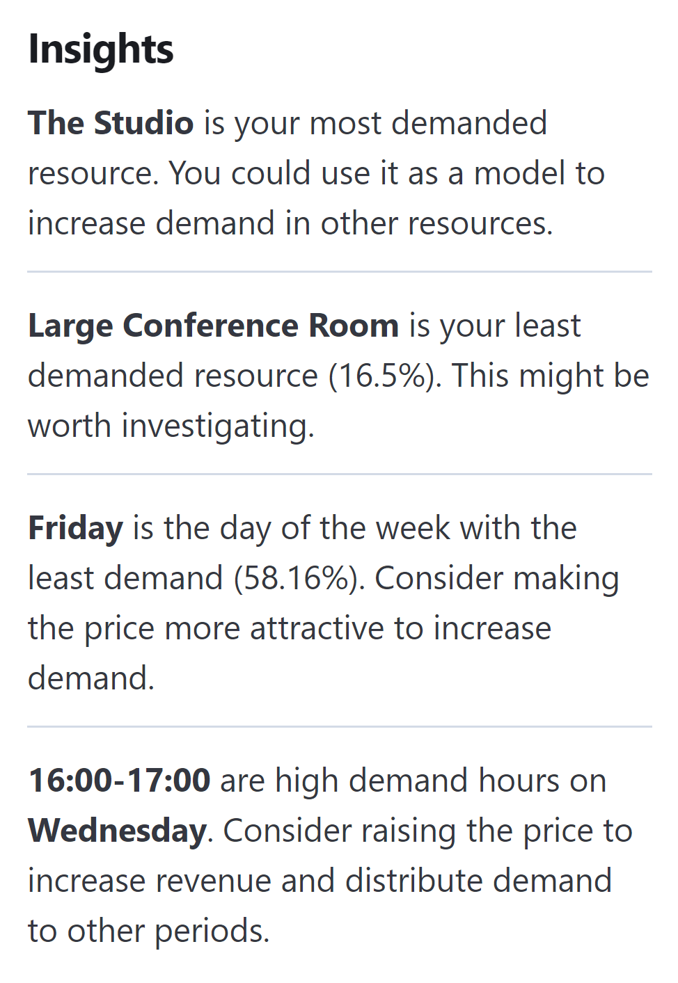 actionable insights