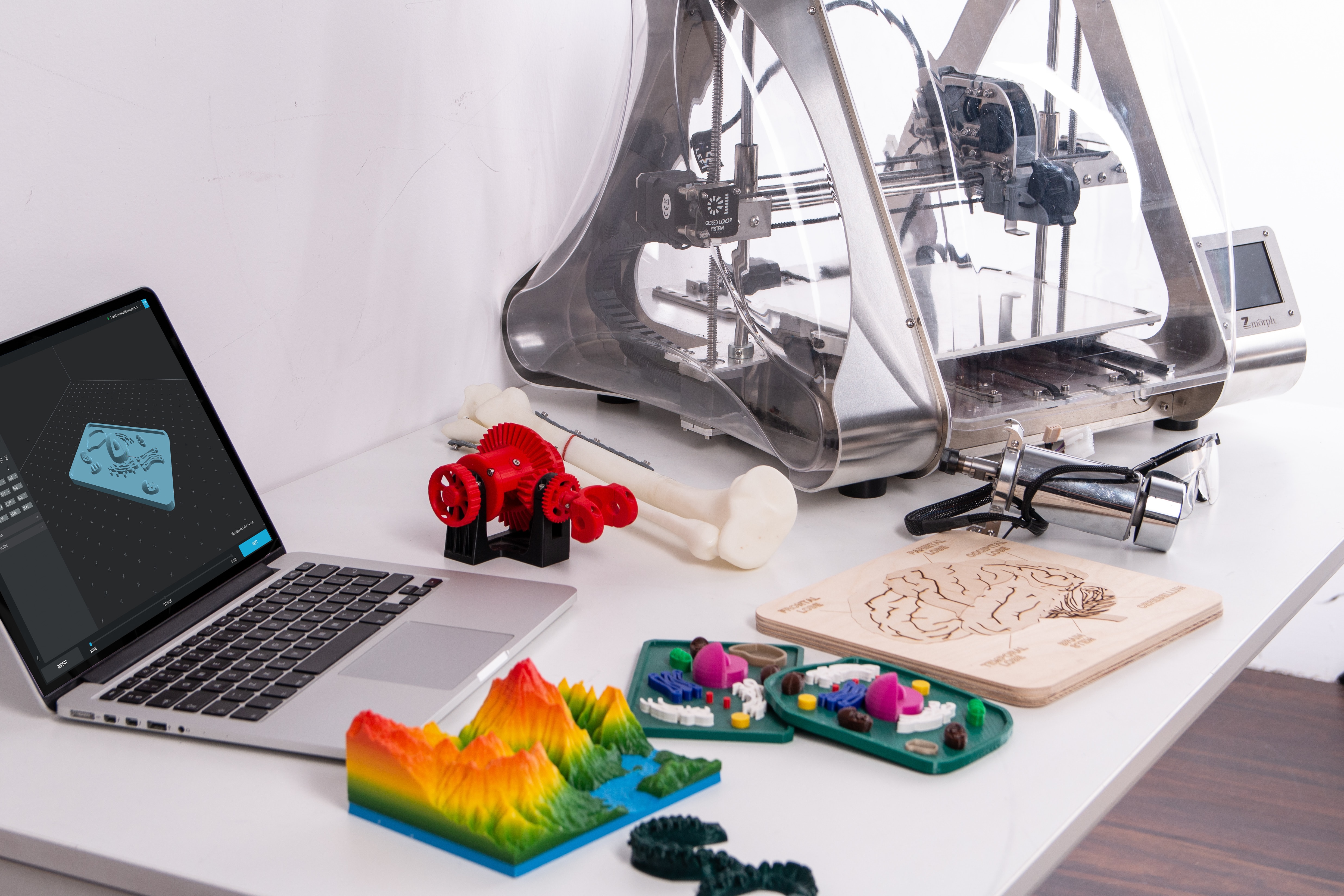 a coworking space with a 3d printer