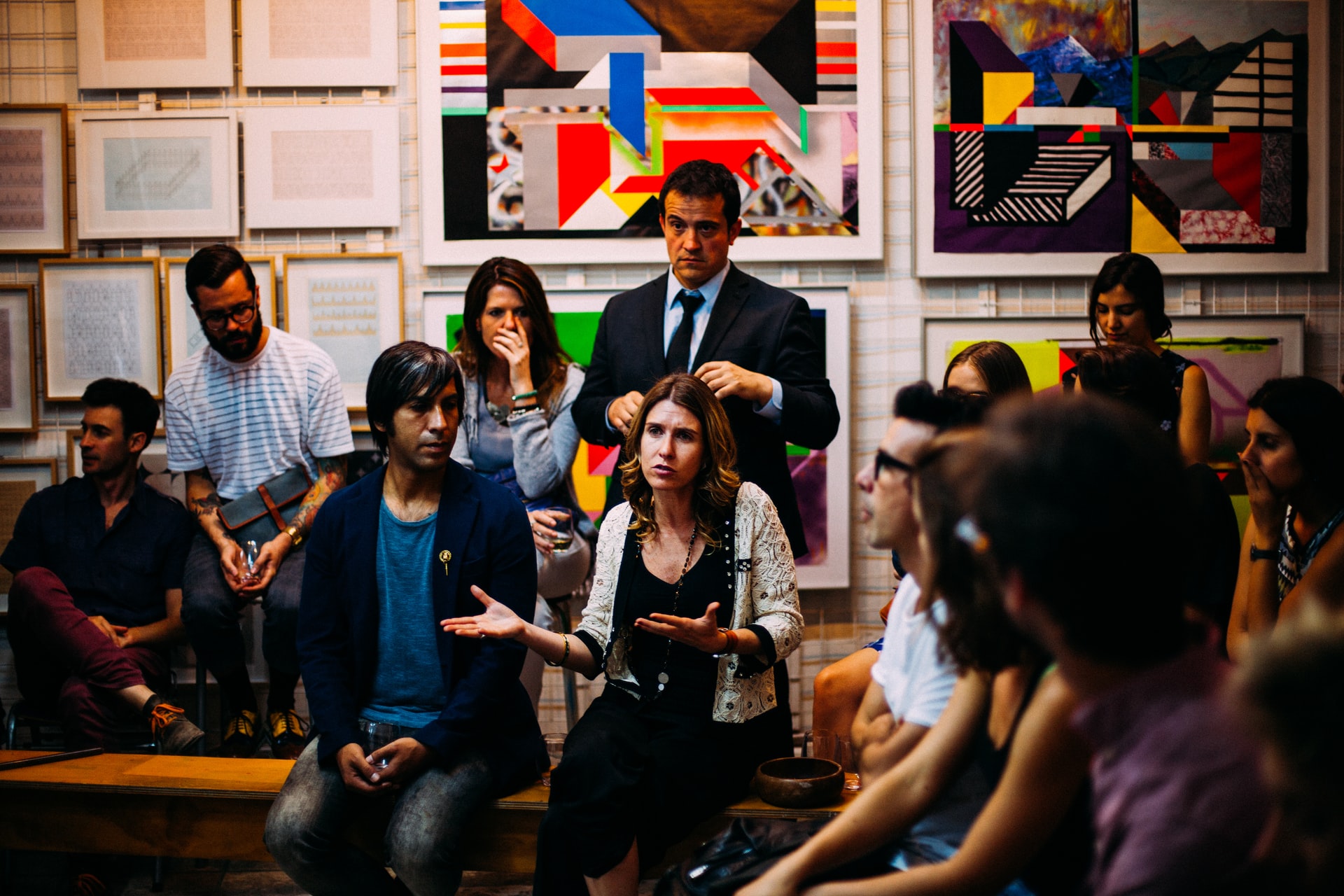 people attending a meeting