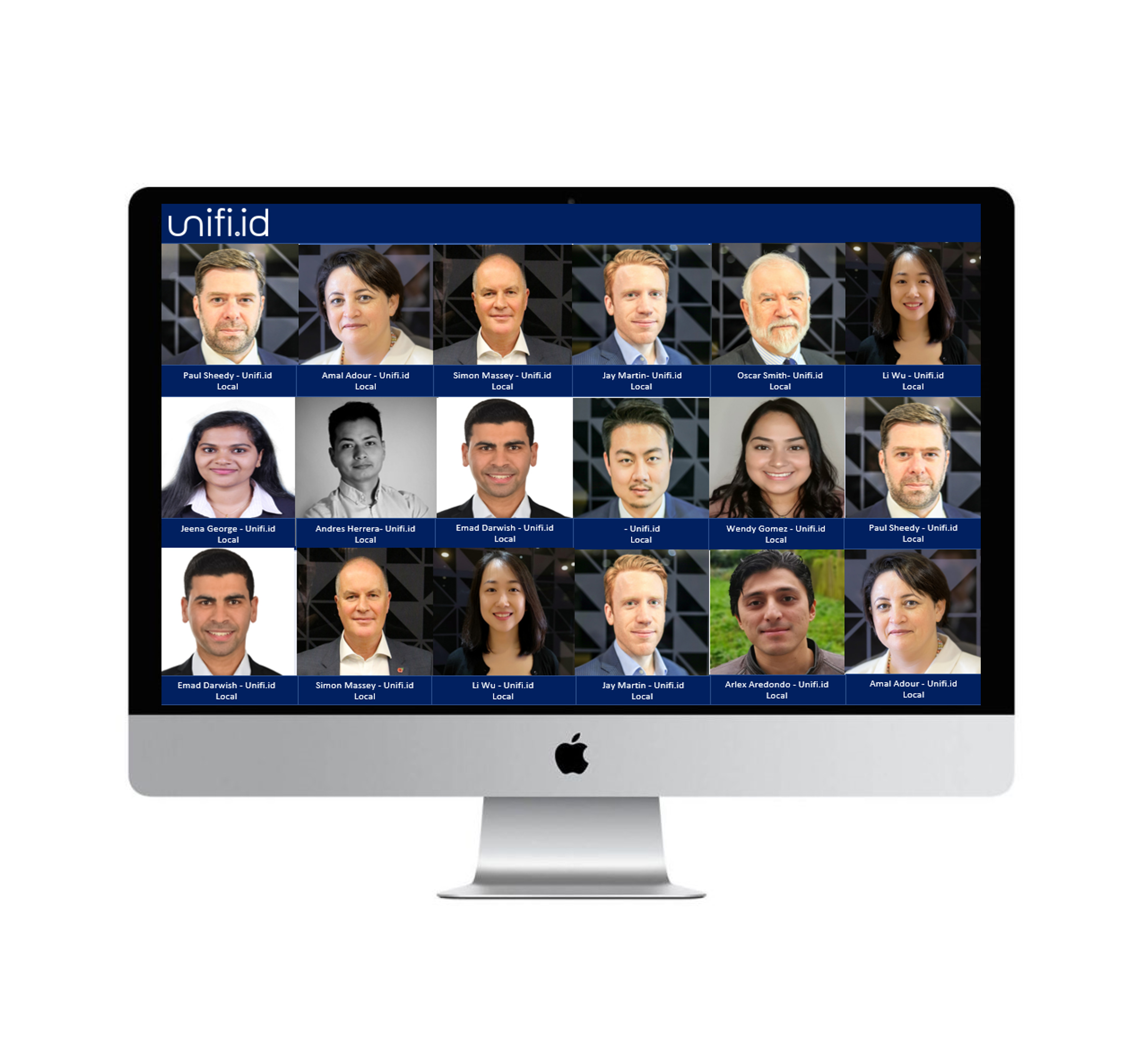 unifi.id profile photos on a mac screen