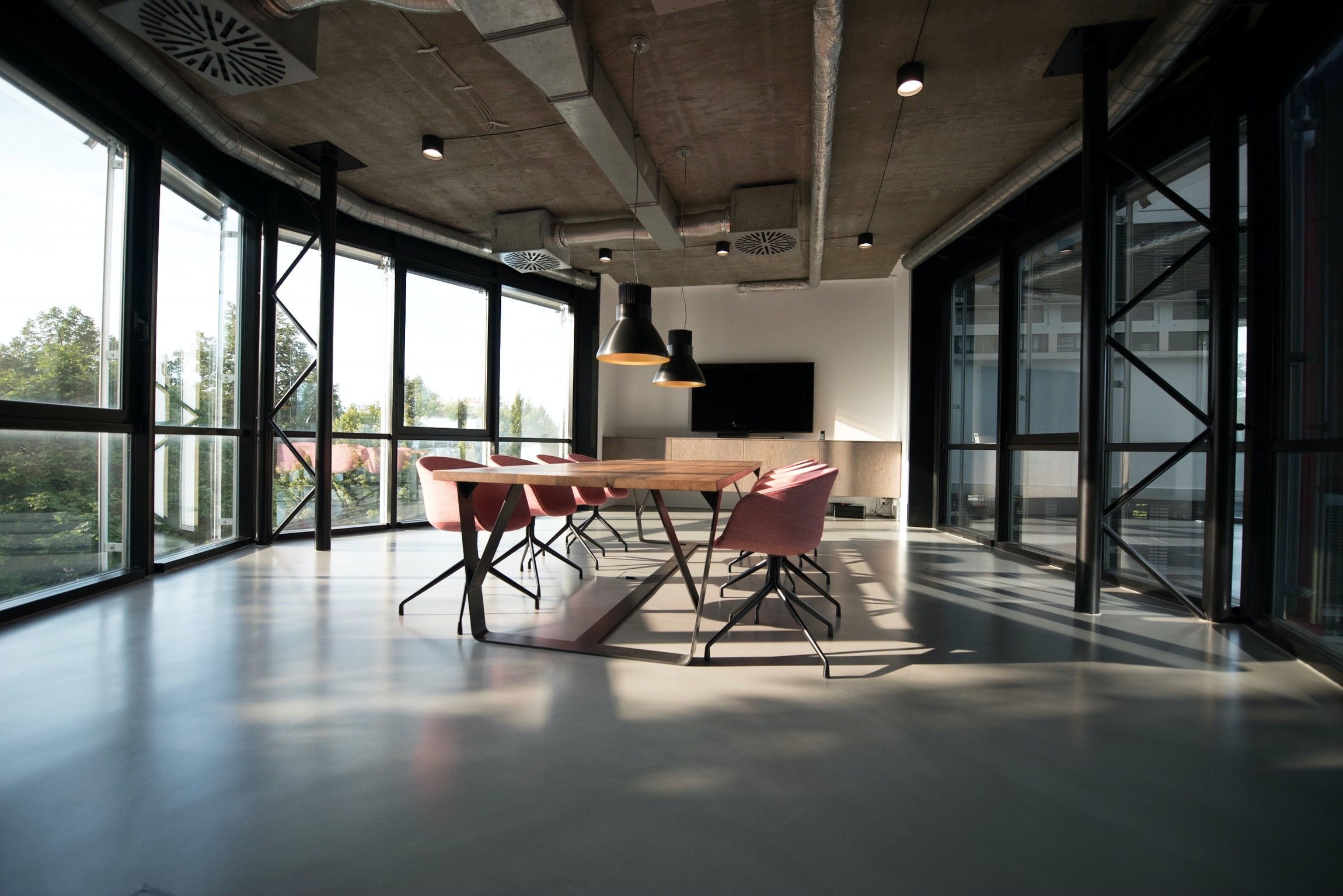 an empty conference room