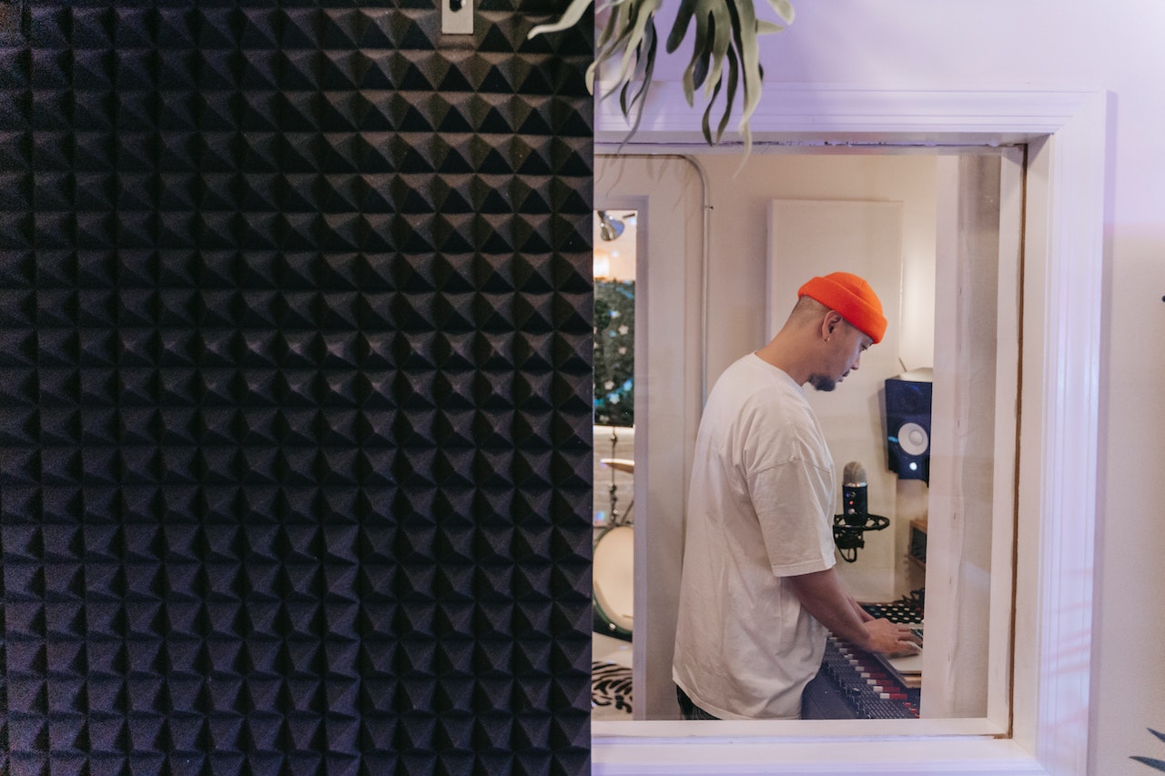man working in a studio
