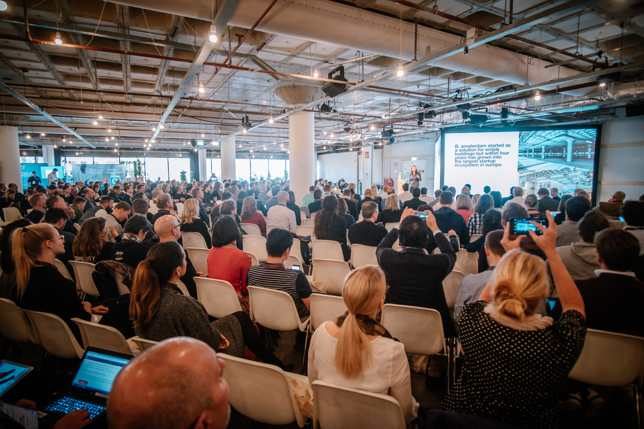 a presentation at the coworking europe conference in poland