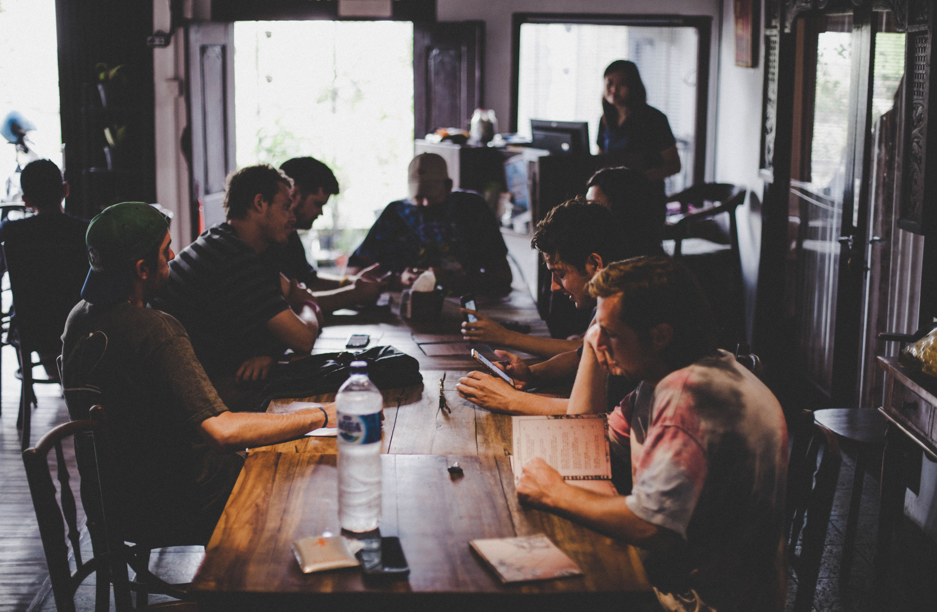 people working from a coworking space