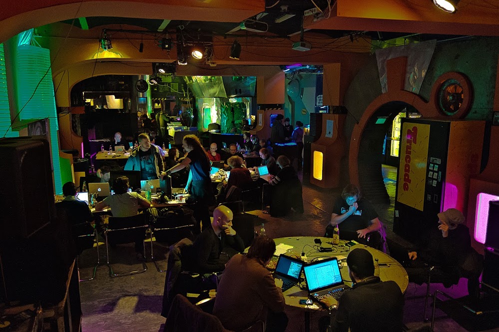 people working from a gaming coworking space