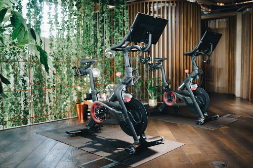 a gym in a coworking office