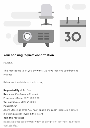 screenshot "your booking request confirmation