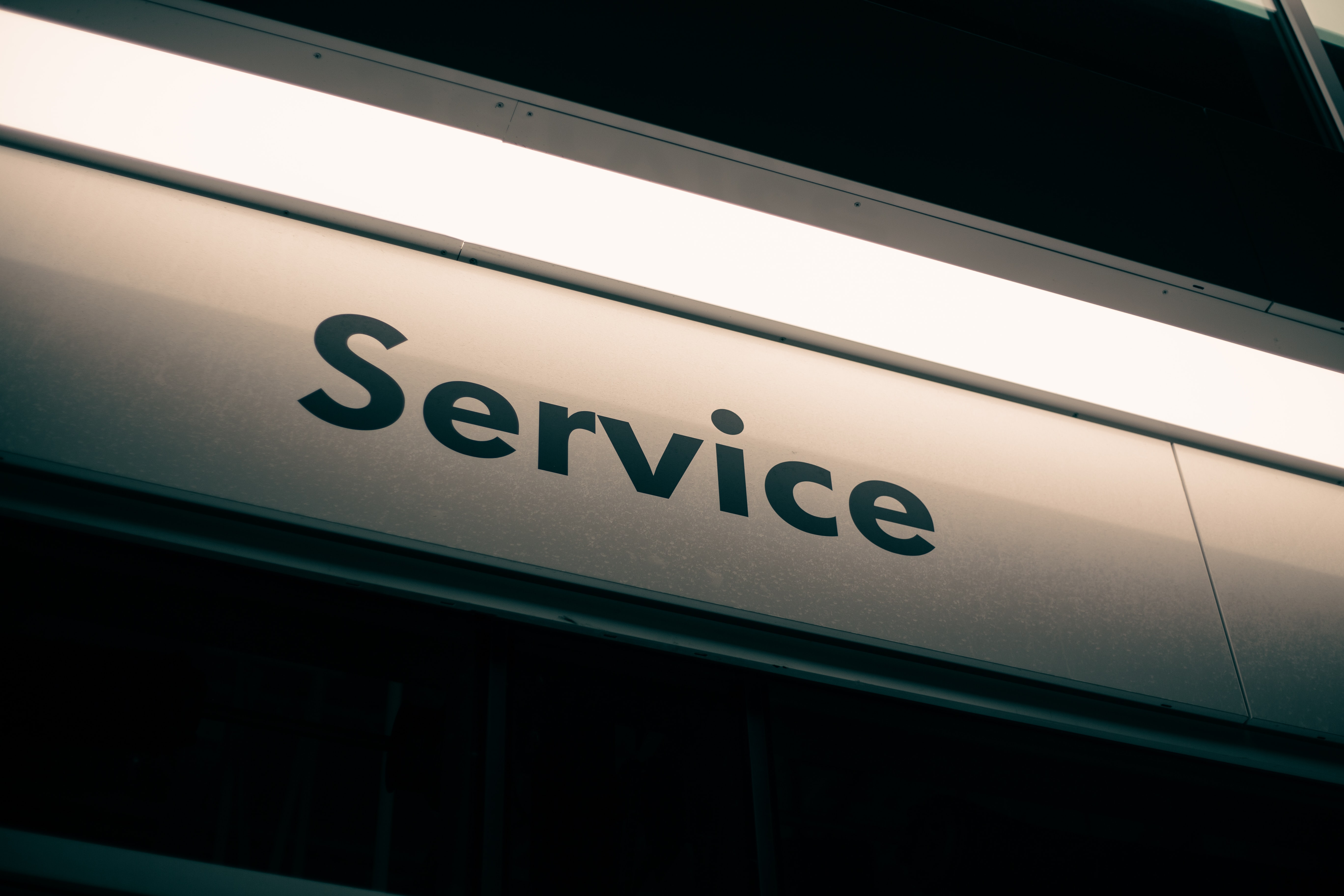 a "service" sign