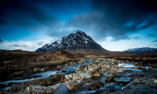 mountains and river