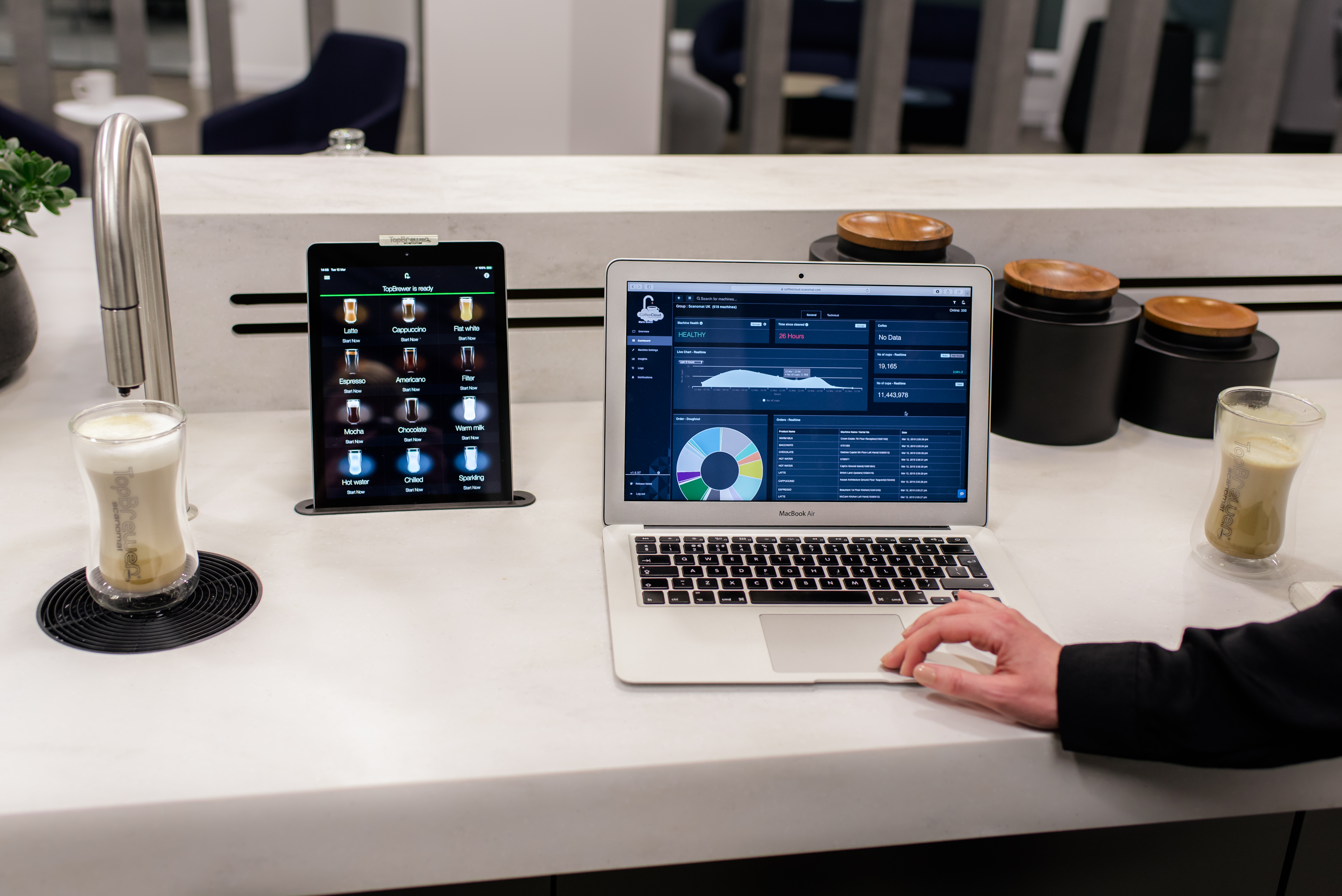 Analytics functionalities TopBrewer by Scanomat Integration