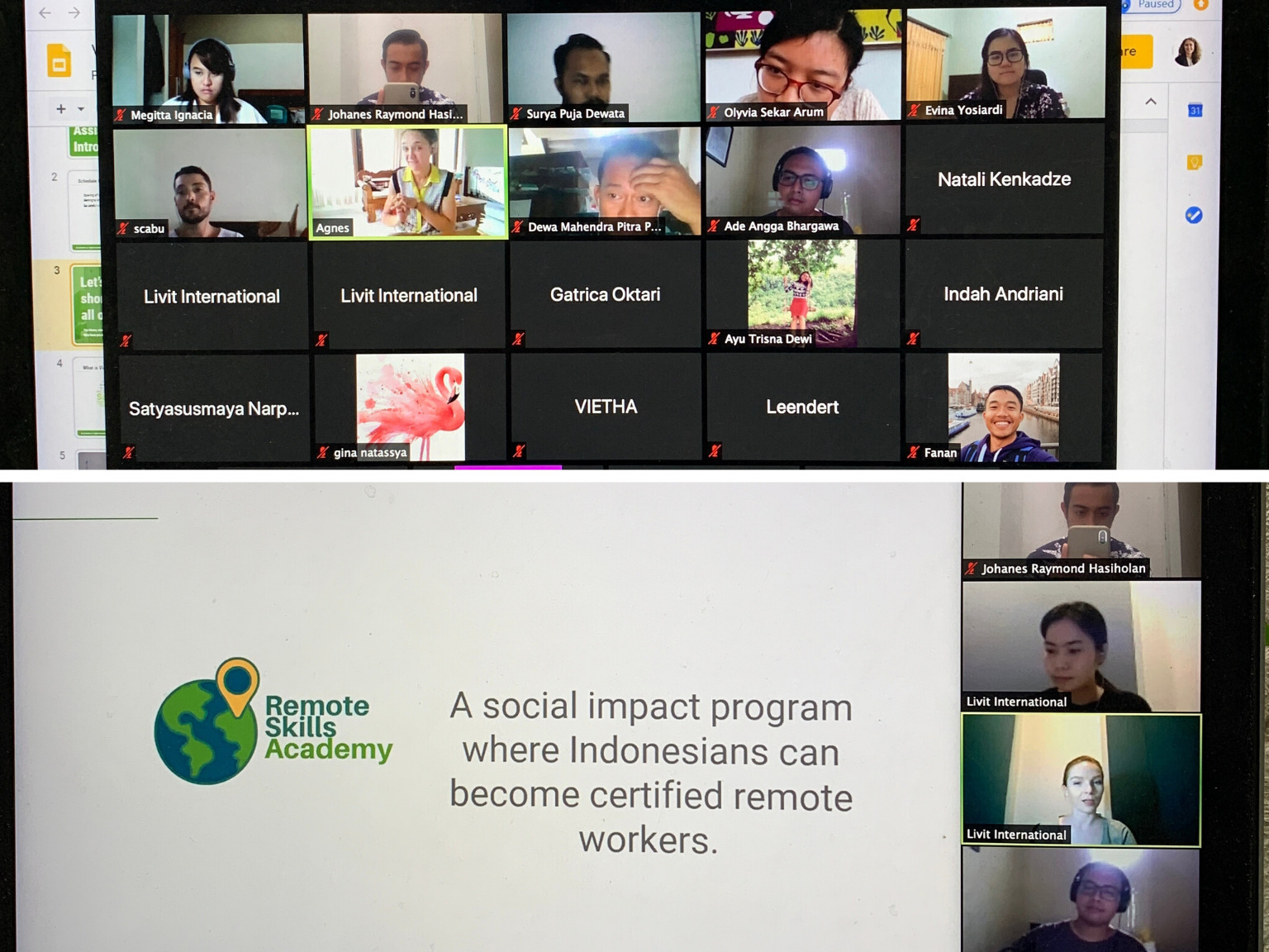 screenshot from a zoom meeting