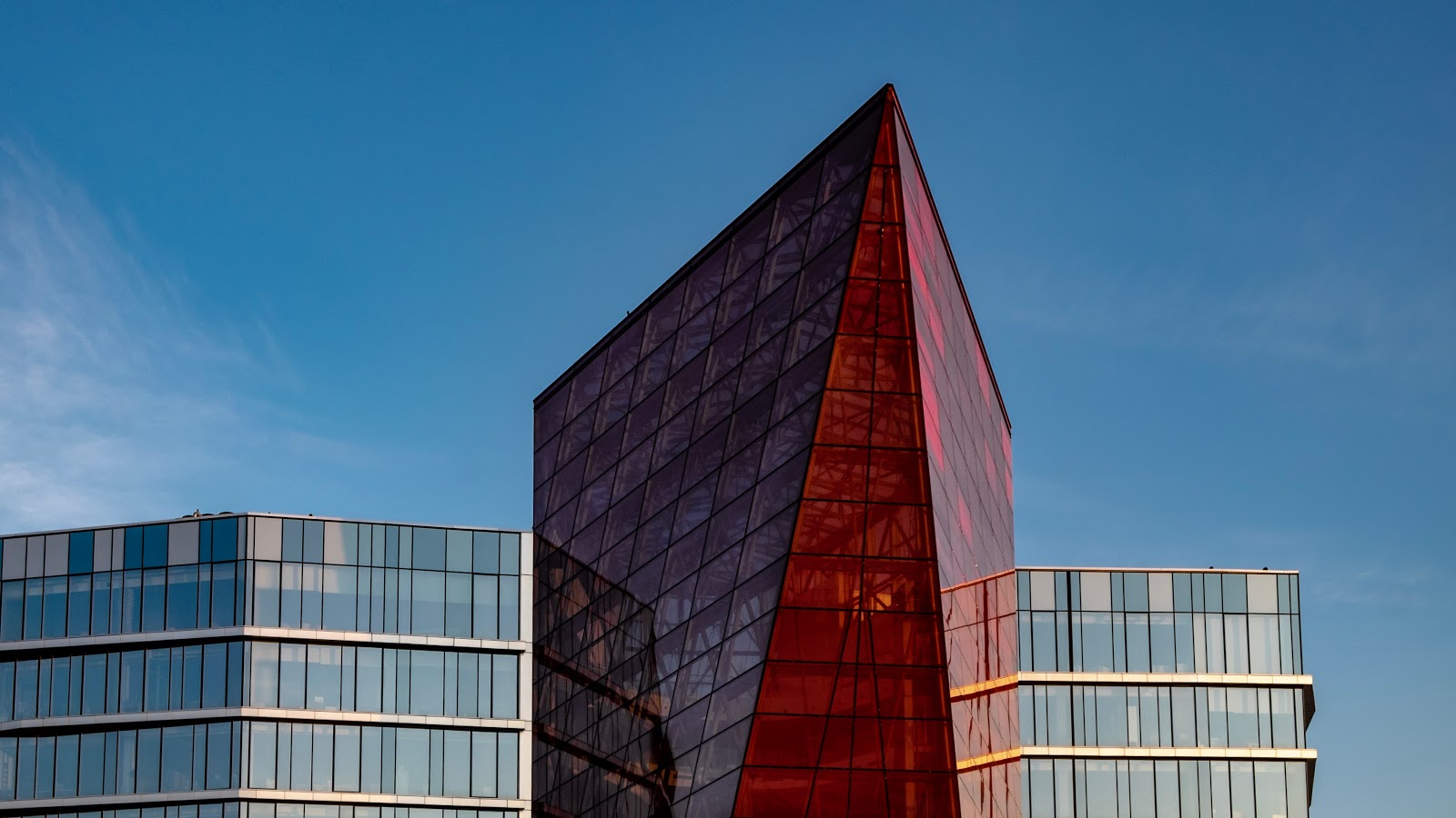 a modern glass building