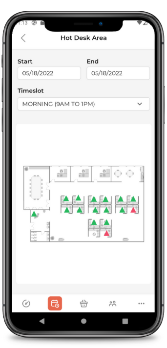 floor plan app on smartphone screen
