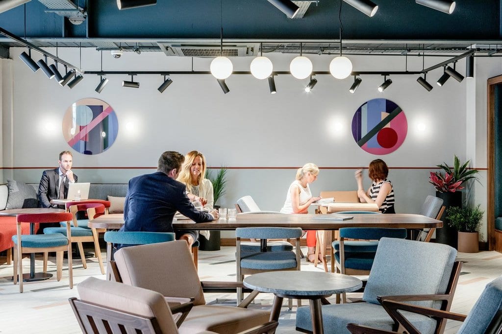 people working from a coworking office