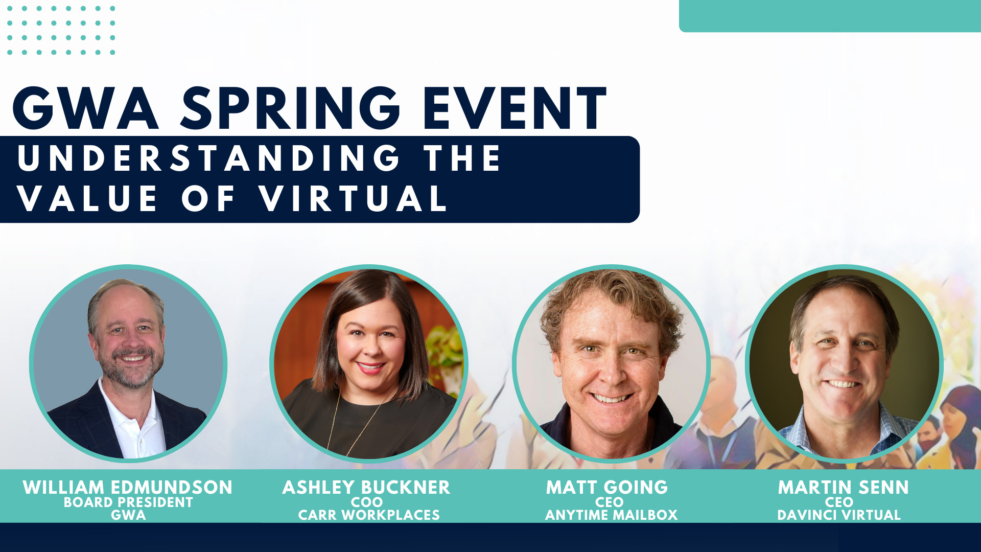 GWA Spring Event 2021 speakers