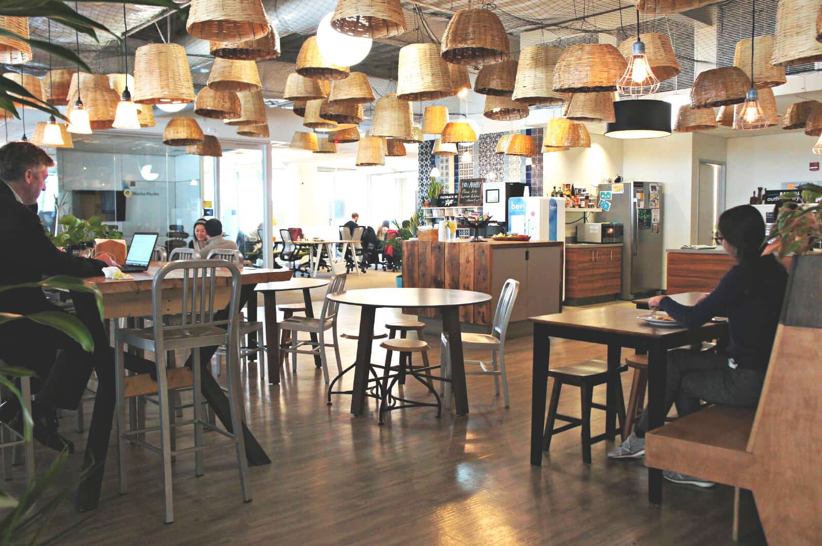 people working from a coworking space