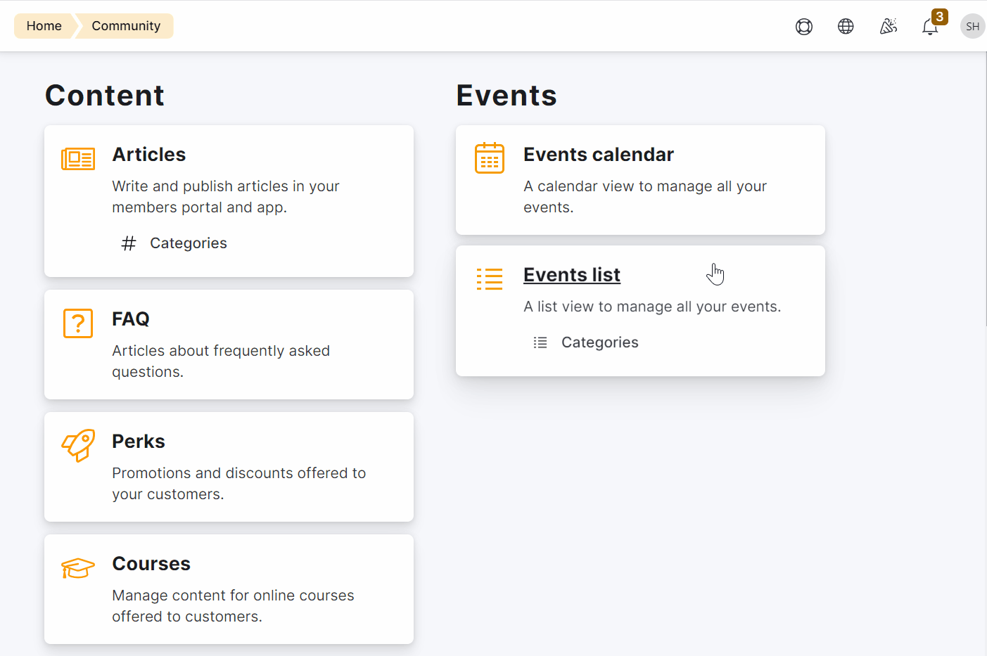 Set up physical and virtual events with personalised ticketing.