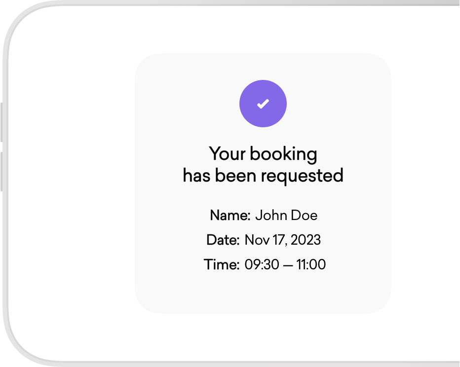 Nexboard - your booking has been requested