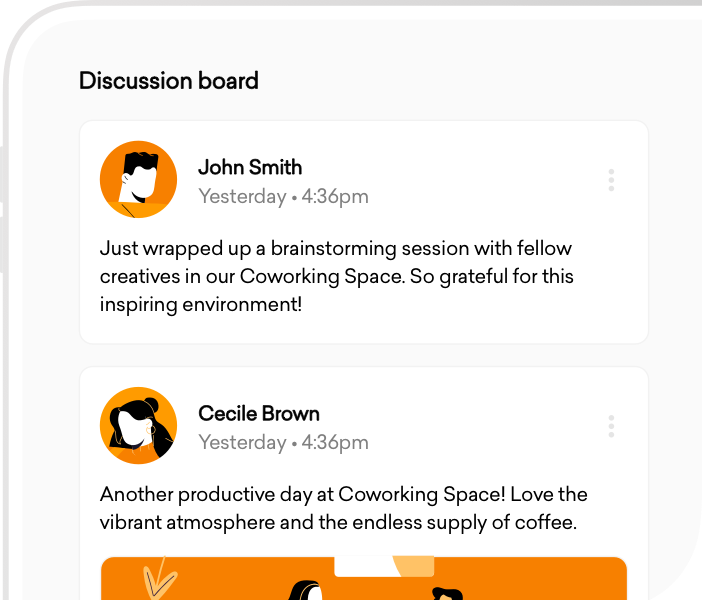 Tenants and Members - discussion board