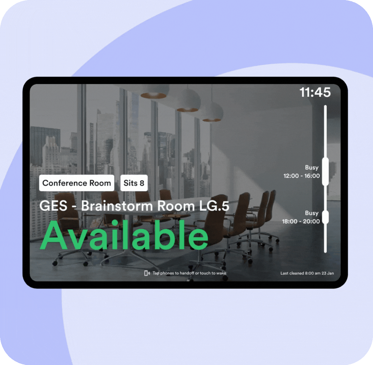 Ipad showing NexBoard displays