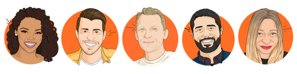 Avatars of the Nexudus sales team