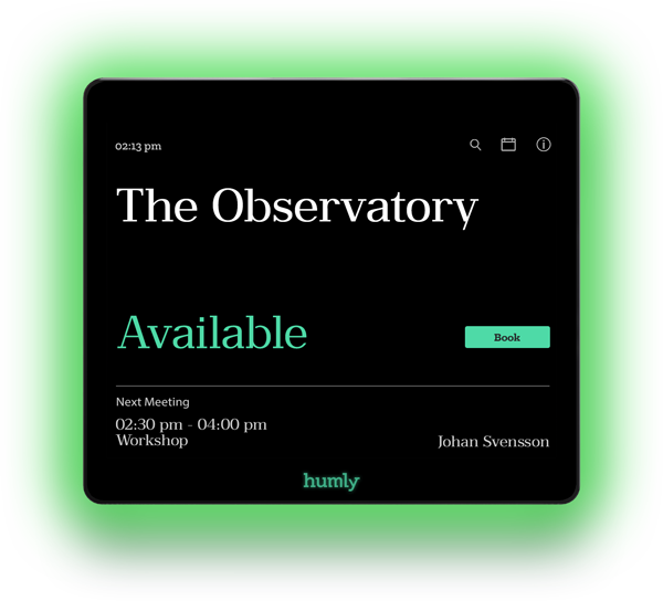 Humly meeting room display