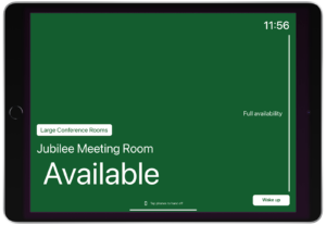 Nexboard ipad displaying Available meeting room