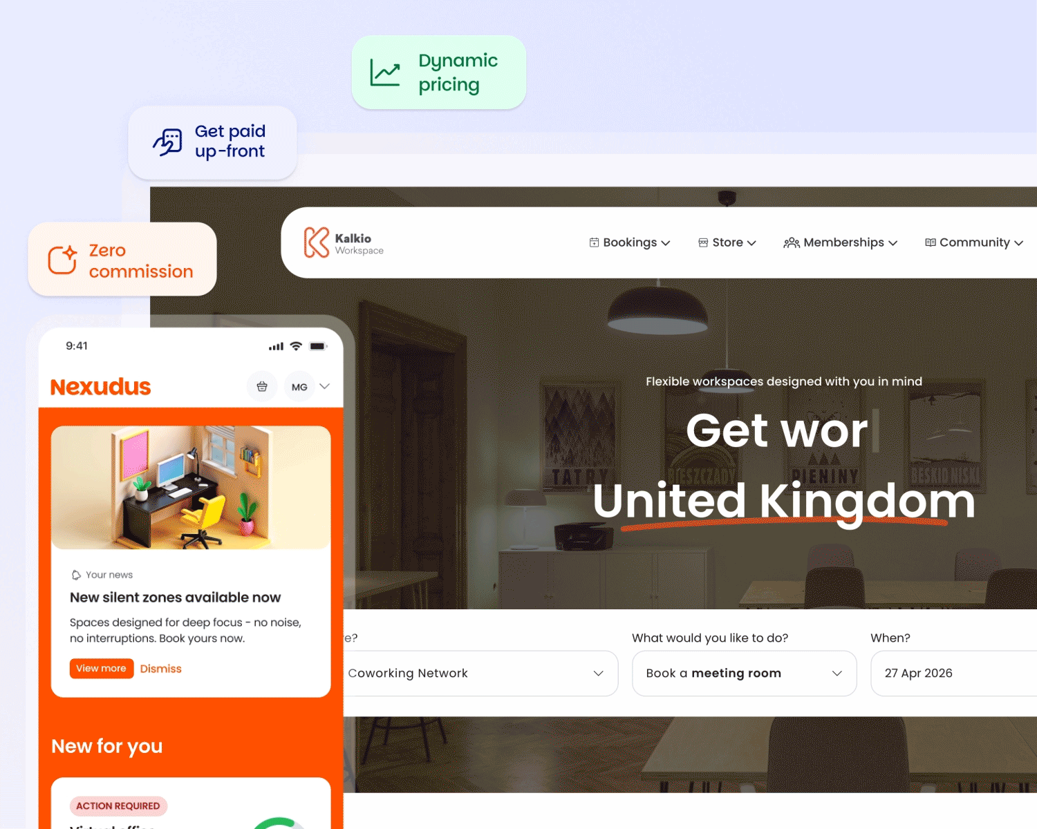 showing the member portal on desktop and mobile