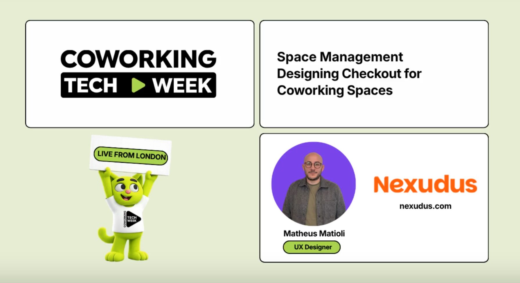 coworking tech week talk by Matty