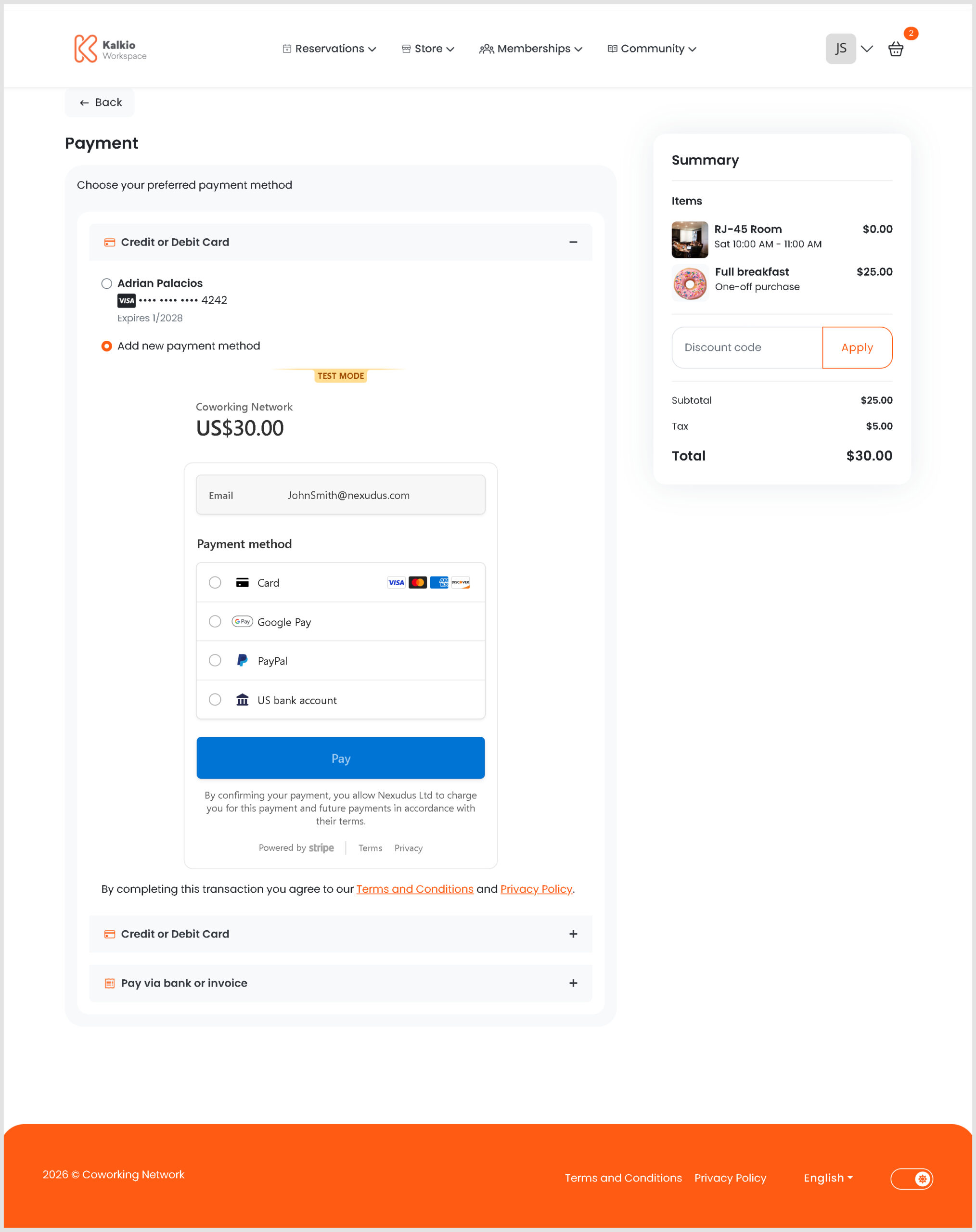 Payment Page
