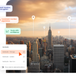Image of city skyline with location pins