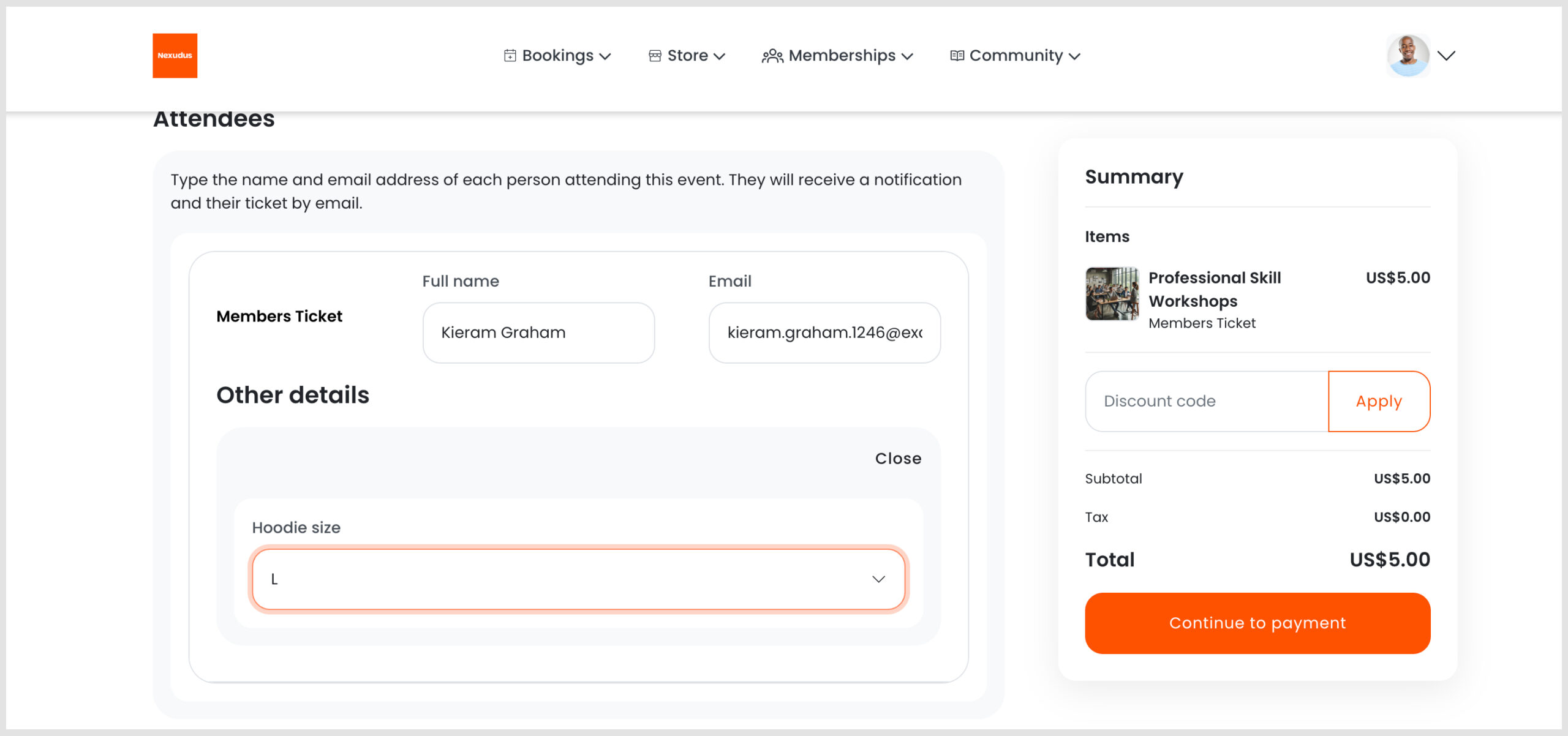 Custom Fields for Events - Members portal view