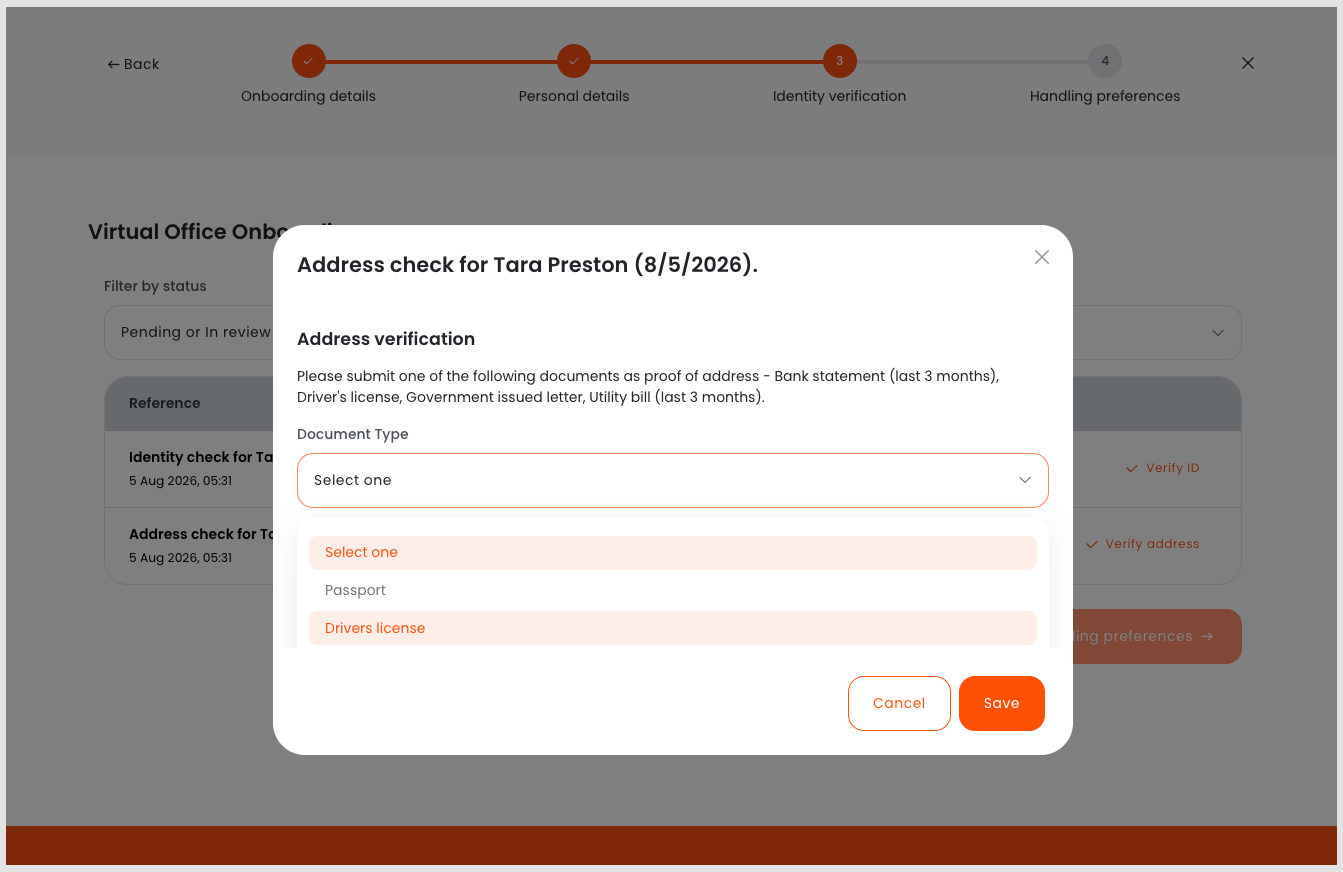 Document types in Members Portal